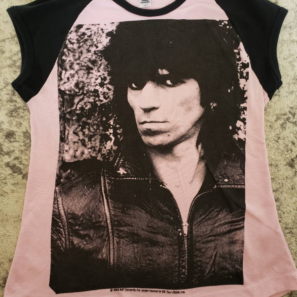 Vintage pink and black Keith Richards top L